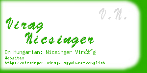 virag nicsinger business card